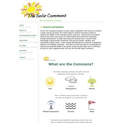 why the solar commons