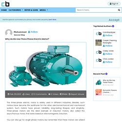 Know Why do We Use Three Phase Electric Motor?