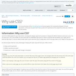 Why use CSS? - Web developer guides