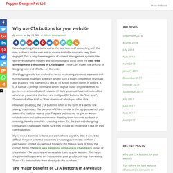 Why use CTA buttons for your website?