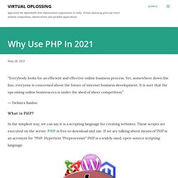 Why Use PHP In 2021