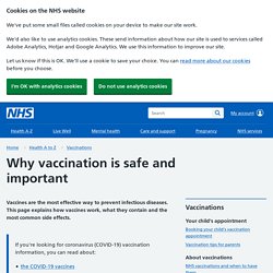 Why vaccination is safe and important