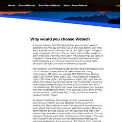 Why would you choose Wetech