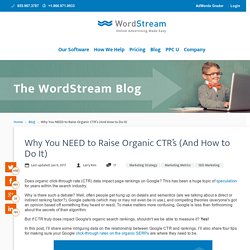 Why You NEED to Raise Organic CTR’s (And How to Do It)