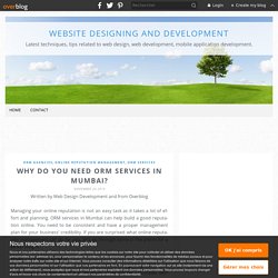 Why Do You Need ORM Services in Mumbai?