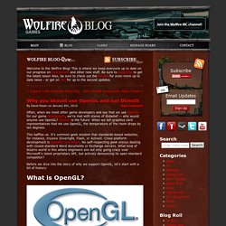 Why you should use OpenGL and not DirectX