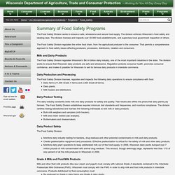 WI DATCP: Programs - Food Safety