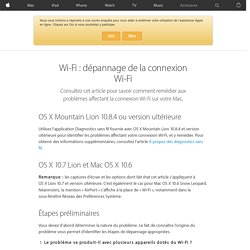 Wi-Fi : dépannage de la connexion Wi-Fi