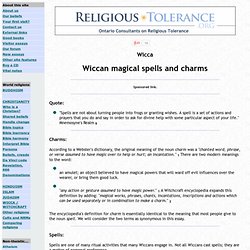 Wiccan magickal spells and charms - StumbleUpon