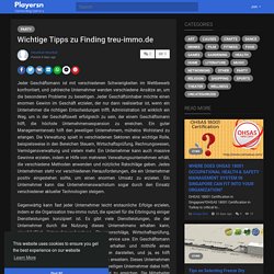 Wichtige Tipps zu Finding treu-immo.de