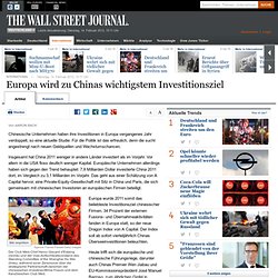 Europa wird zu Chinas wichtigstem Investitionsziel