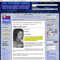 Sex Offender Issues - Documenting the modern day witch hunt and hysteria!