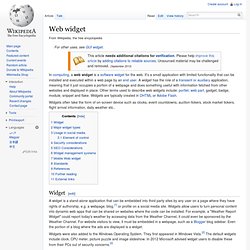 Web widget