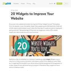 20 Widgets to Improve Your Website - Jimdo Blog
