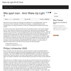 Wie spart man - Amir Wake Up Light ?