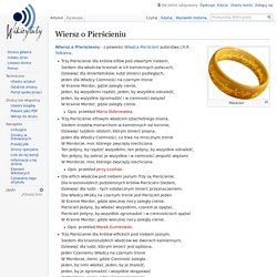 Wikicytaty - Wiersz o Pierścieniu - zestawienie tłumaczeń + wersja ang. (lic. CC)