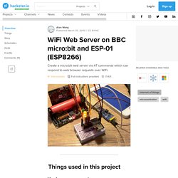 WiFi Web Server on BBC micro:bit and ESP-01 (ESP8266)