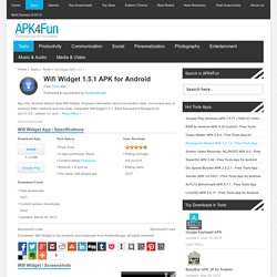 Wifi Widget APK 1.5.1 - Free App for Android - APK4Fun