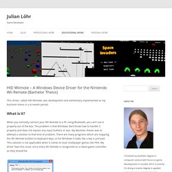 HID Wiimote - A Windows Device Driver for the Nintendo Wii Remote