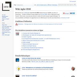 Wiki Agile CESI — Wiki Agile du @GroupeCESI