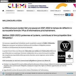 wiki_concours lycéen - CLEMI