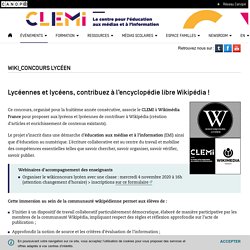 wiki_concours lycéen - CLEMI
