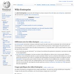 Wiki d'entreprise