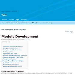 Wiki - Module Development