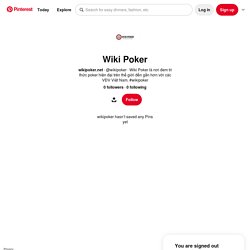 Wiki Poker (wikipoker) - Profile