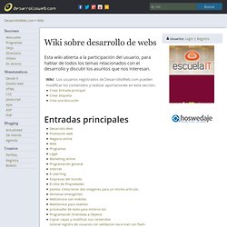 Wiki sobre desarrollo de webs