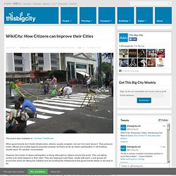 WikiCity – How Citizens can Improve their Cities