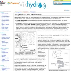 Wikigeotech:L'eau dans les sols