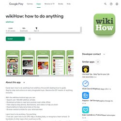 wikiHow: how to do anything - Apps on Google Play