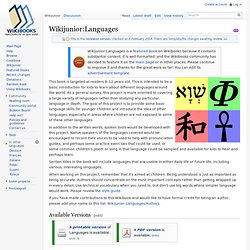 Wikijunior:Languages