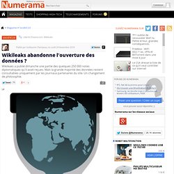 Wikileaks abandonne l'ouverture des données ?