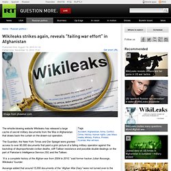 Wikileaks strikes again, reveals “failing war effort” in Afghanistan
