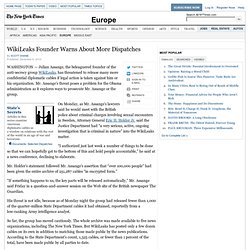 Swiss Freeze WikiLeaks Bank Account