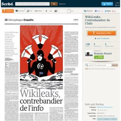 WikiLeaks, Contrebandier de l'Info