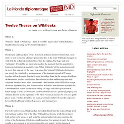 12 Theses on Wikileaks