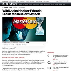 WikiLeaks Hacker Friends Claim MasterCard Attack