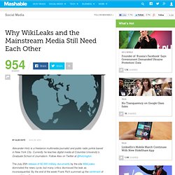 Why WikiLeaks and the Mainstream Media Still Need Each Other