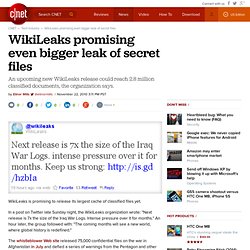 WikiLeaks promising even bigger leak of secret files