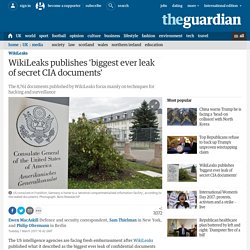 WikiLeaks publishes 'biggest ever leak of secret CIA documents'