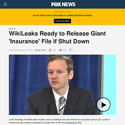 WikiLeaks Ready to Release Giant 'Insurance' File if Shut Down