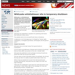 WikiLeaks whistleblower site in temporary shutdown