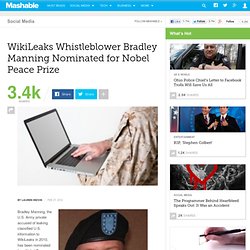 WikiLeaks Whistleblower Bradley Manning Nominated for Nobel Peace Prize