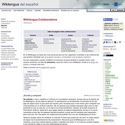 Wikilengua:Colaboradores