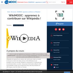 WikiMOOC : apprenez à contribuer sur Wikipédia !