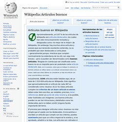 Wikipedia:Artículos buenos