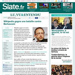 Wikipedia gagne une bataille contre Berlusconi